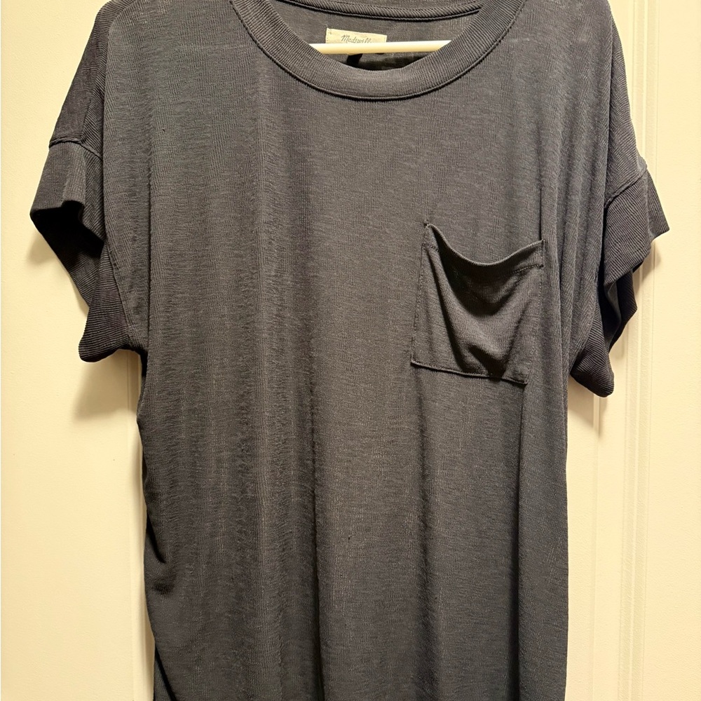 Madewell Charcoal Ribbed Tee